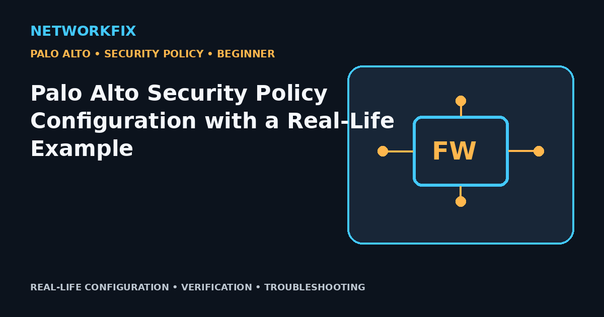 Palo Alto Security Policy Configuration with a Real-Life Example