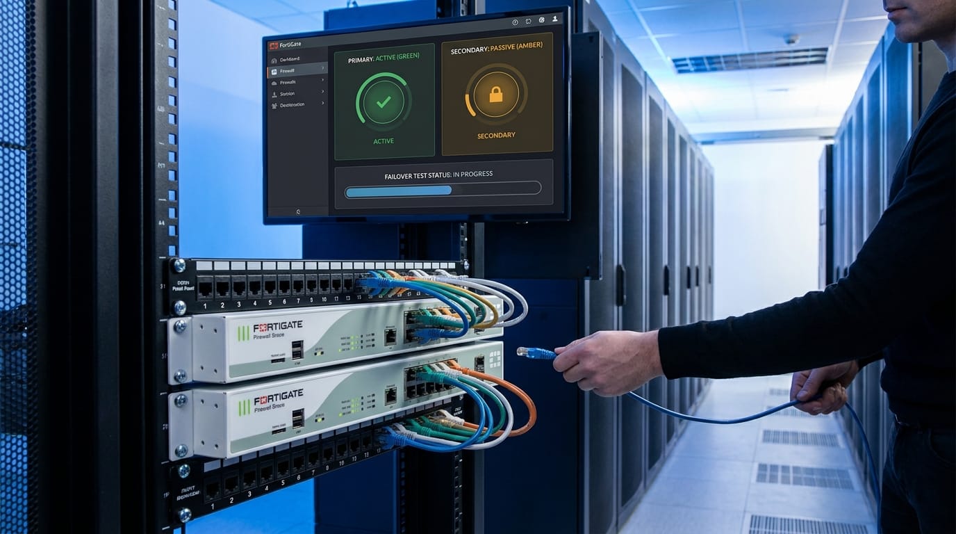 FortiGate High Availability Active-Passive Configuration and Failover Testing
