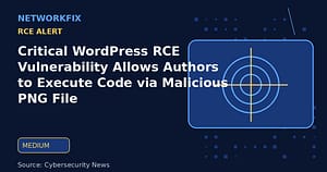 Critical WordPress RCE Vulnerability Allows Authors to Execute Code via Malicious PNG File - NetworkFix cybersecurity news