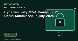 Cybersecurity M&A Roundup: 21 Deals Announced in July 2026 - NetworkFix cybersecurity news