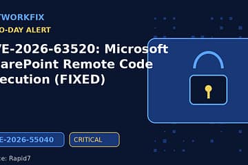 CVE-2026-63520: Microsoft SharePoint Remote Code Execution (FIXED) - NetworkFix cybersecurity news