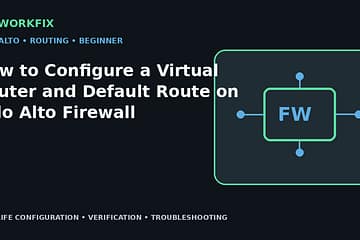 How to Configure a Virtual Router and Default Route on Palo Alto Firewall